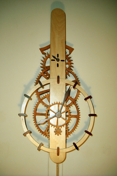 Ascent Clock Plan and Hardware, Wooden Gear Clocks