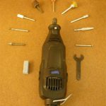 A basic high-speed rotary tool and an assortment of compatible bits