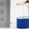 35mm height is shown on a ruler next to the miniature ballet lift automata