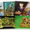 6 postcards featuring photos of classic automata