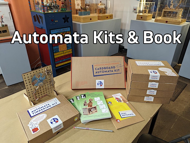 Automata Kits & Book on table.