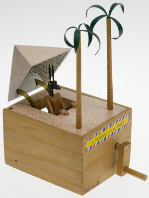 Jackal in a Box Automata Anubis is peering out of the box from underneath the lifted pyramid